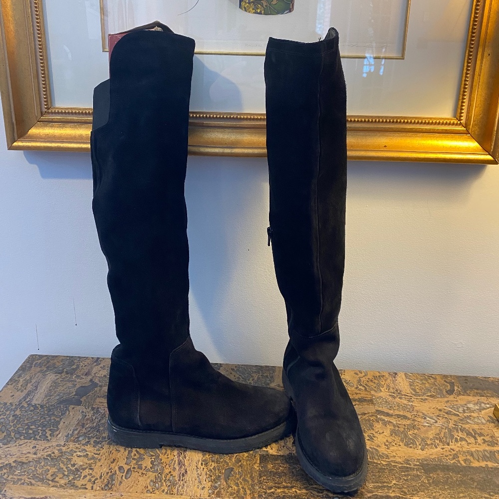 VINCE 'Coleton' Elastic Back Cuff Suede Boots